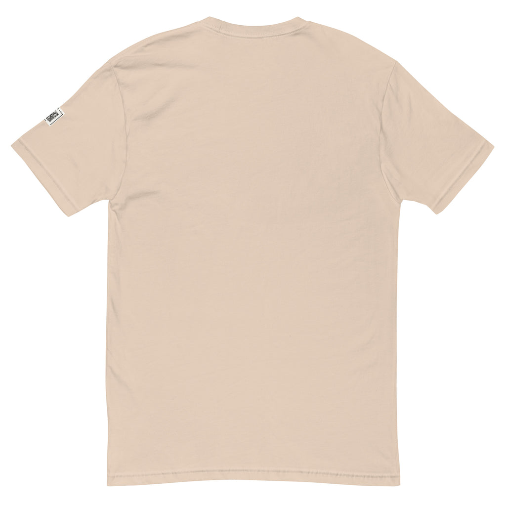 Cream I Run Toward Red Flags short-sleeve tee, back view showing the unprinted back.