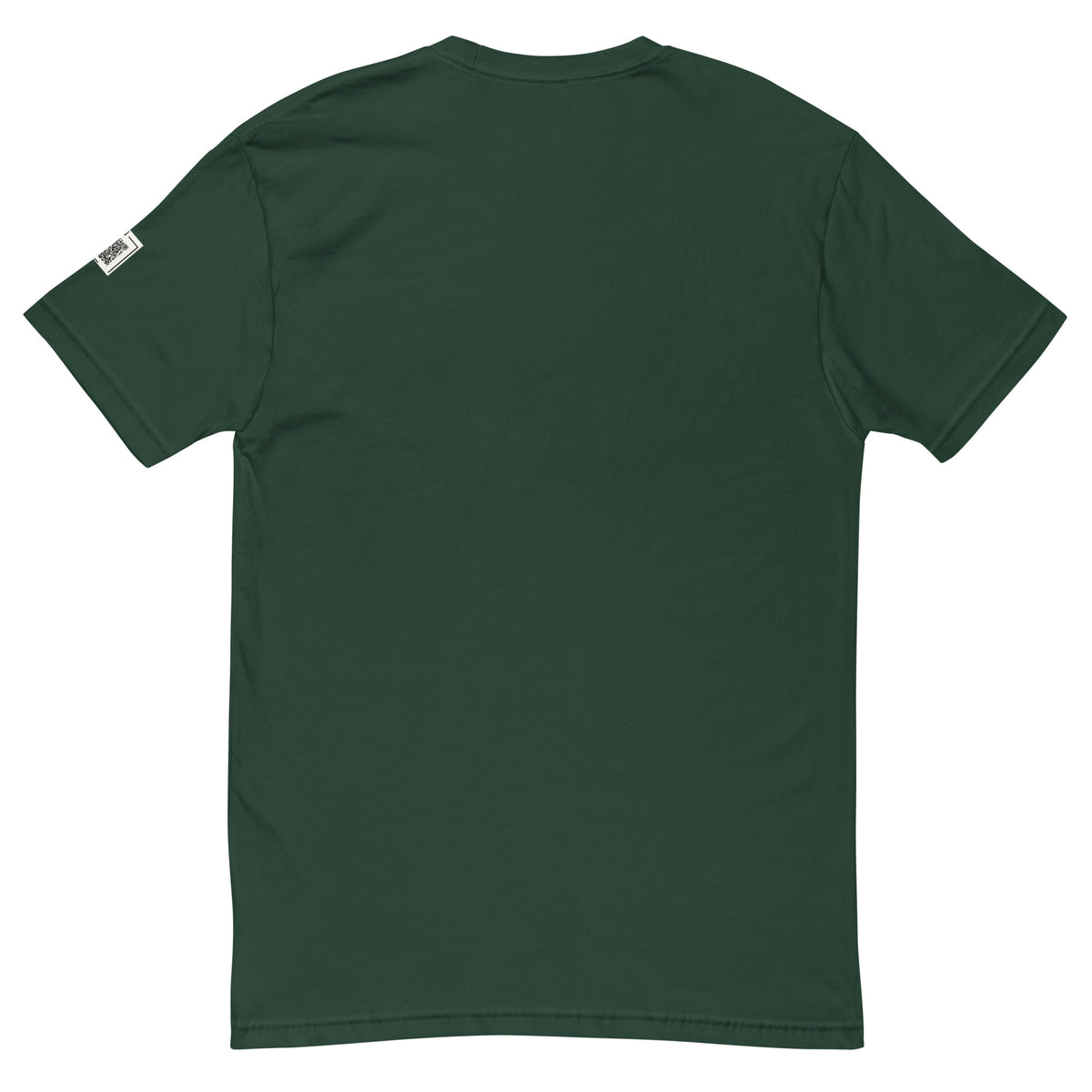Forest Green Sorry About What Happens Later short-sleeve tee, back view showing the unprinted back.