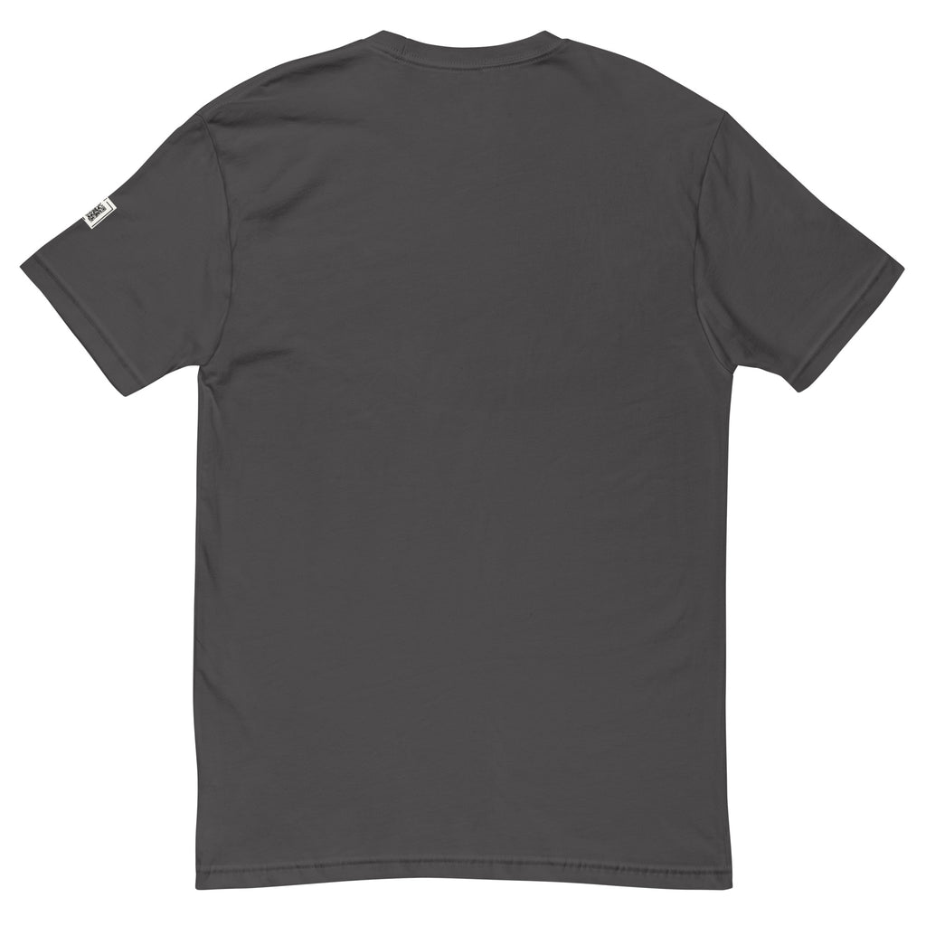 Heavy Metal You Can’t Have Manslaughter Without Laughter short-sleeve tee, back view showing the unprinted back.