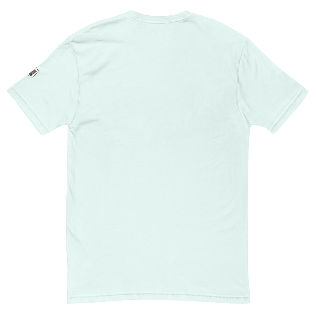 Light Blue Sick of Being Humble short-sleeve tee, back view showing the unprinted back.