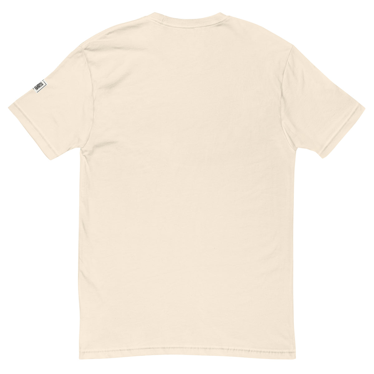 Natural I Run Toward Red Flags short-sleeve tee, back view showing the unprinted back.