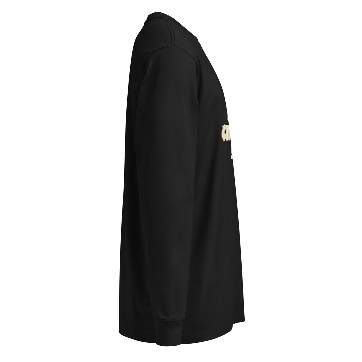 Black Am I Canceled Yet? long-sleeve tee, right-side view.