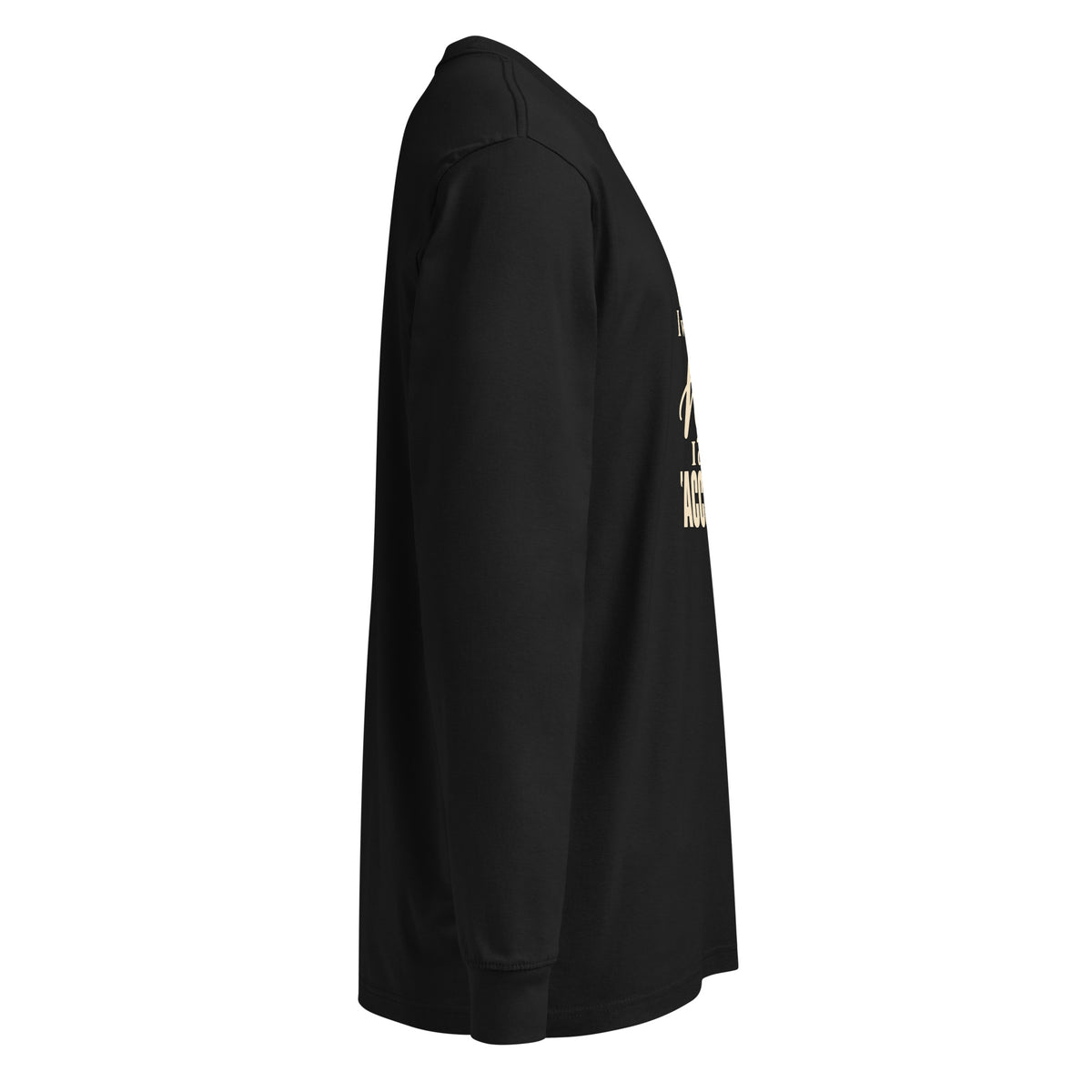 Black Held / Accountable long-sleeve tee, right-side view.
