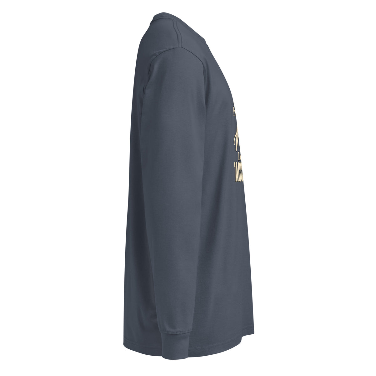 Harbor Blue Held / Accountable long-sleeve tee, right-side view.