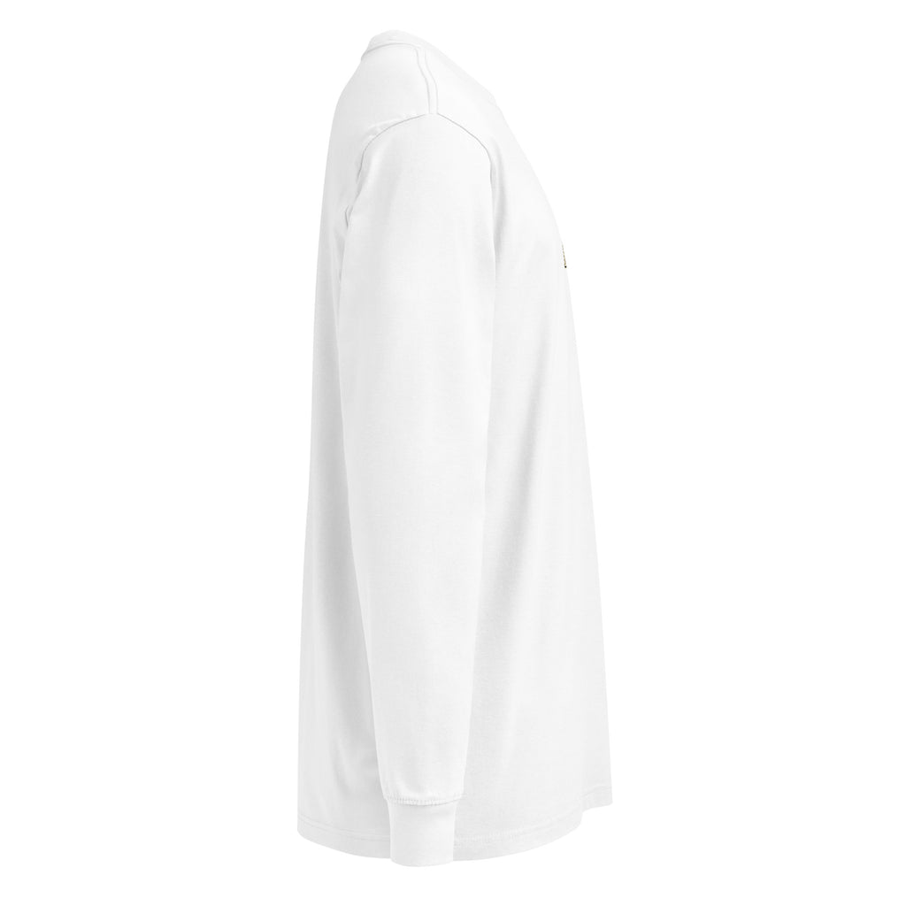 White Kelly Clarkson long-sleeve tee, right-side view.