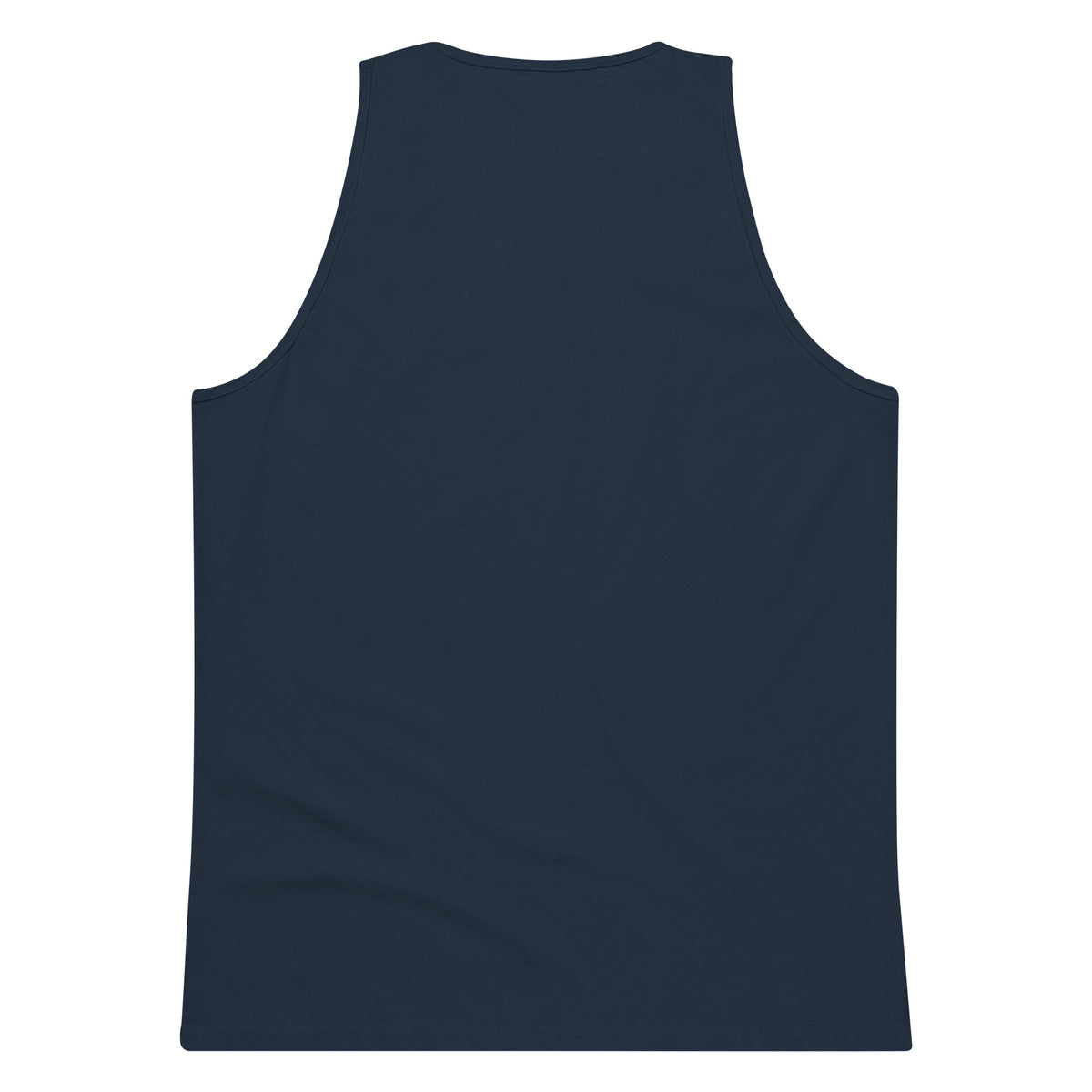 NERVE & Thread Signature Cotton Tank Top in Navy, back view.