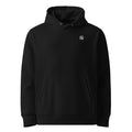 NERVE & Thread Signature Organic Hoodie in Black, front view.