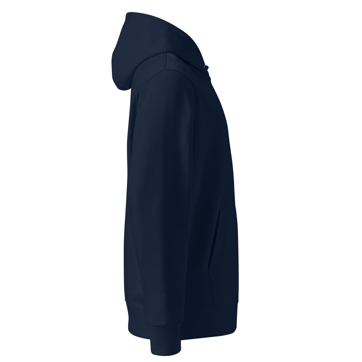 NERVE & Thread Signature Organic Hoodie in French Navy, right view.
